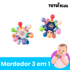 Mordedor 3 em 1 Tutui ™ - Massageador de Dentes e Chocalho